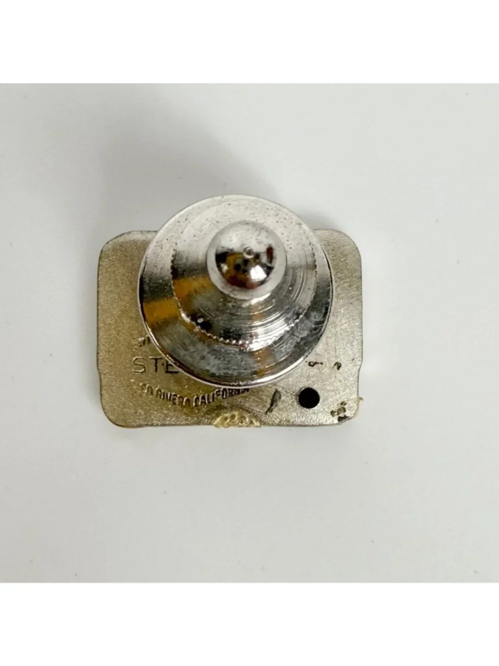 Vtg BWP Burbank Water Power Sterling Silver Sapphire Employee Tie Tack Pinback